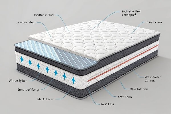 Multi-layer fabric technology for hail protection Diagram of a multi-layer hail proof car cover fabric