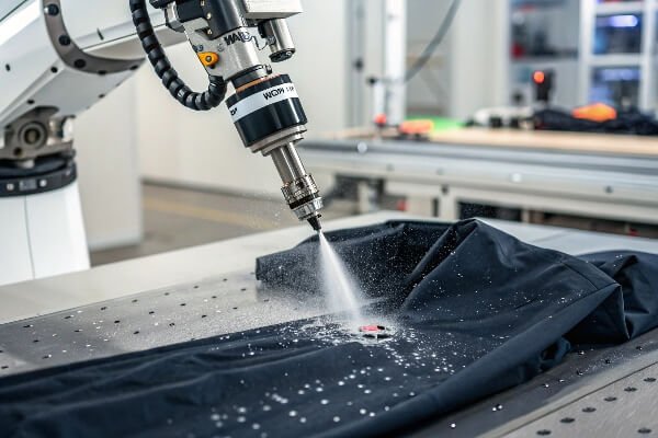Quality control testing for car cover materials Lab testing of fabric for water resistance and UV protection